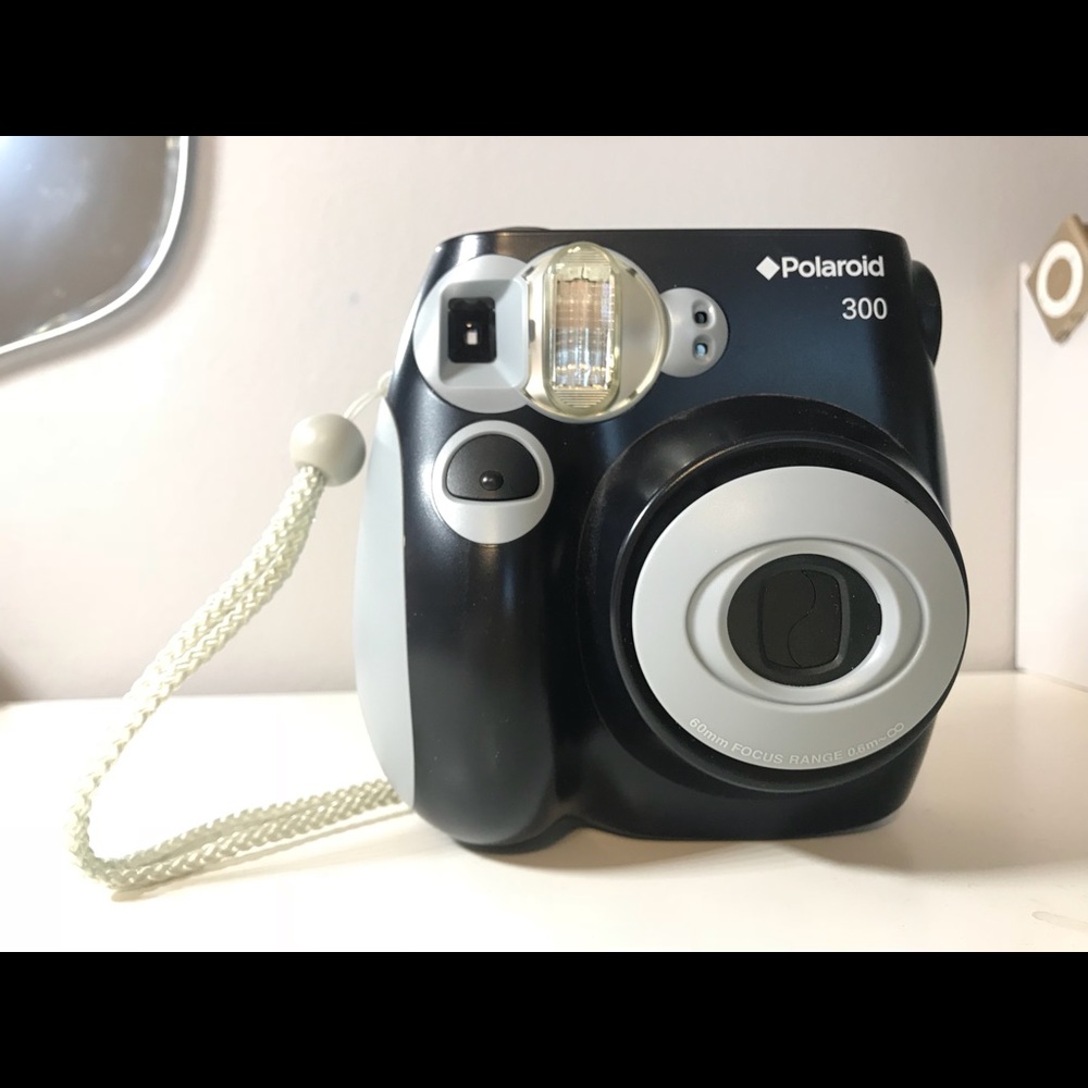 Black Polaroid camera